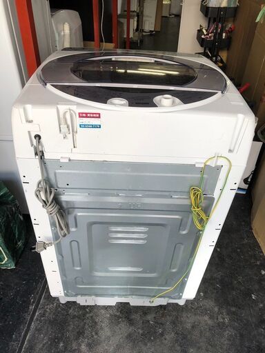 ☆中古￥16,800！SHARP 8.0㎏洗濯機 家電 2019年製 ES-GV8C-S型 【BK337】