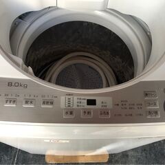 ☆中古￥16,800！SHARP 8.0㎏洗濯機 家電 2019年製 ES-GV8C-S型 【