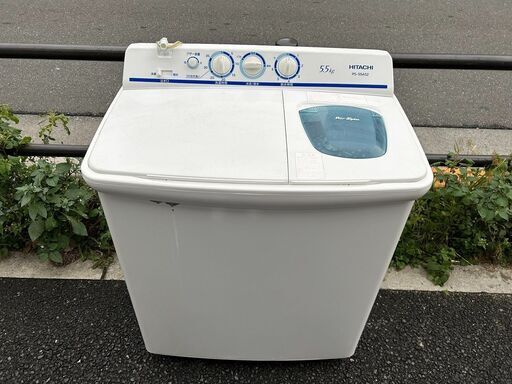 お持ち帰りでお値引き！【実店舗販売中　中古　日立　HITACHI　2槽式洗濯機　5.5kg　PS-55AS2　2020年製】