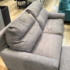 トレファク神戸南店】2人掛けソファー IDC 布 テラソー オットマン付 