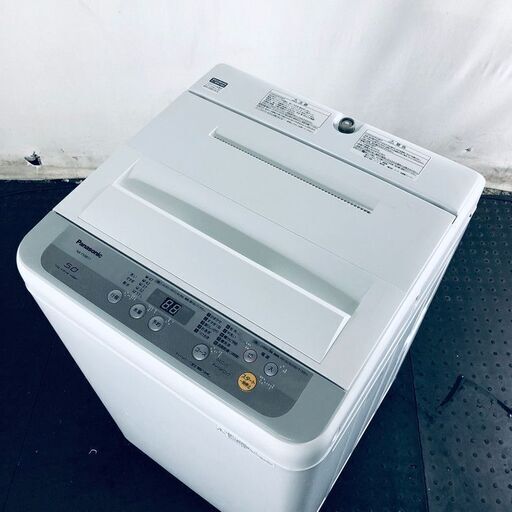 ID:sd25278 パナソニック Panasonic 洗濯機 一人暮らし 中古 2018年製 全自動洗濯機 5.0kg シルバー 送風 乾燥機能付き NA-F50B11  【リユース品：状態A】【送料無料】【設置費用無料】