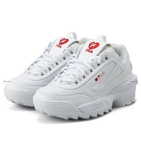 FILA DISRUPTOR II EXP HEART/ ディスラプター2 EXP ハート ダッドシューズ厚底スニーカー / ホワイト