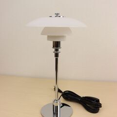 【ヤ取12/24終了】≪U636ジ≫ 点灯OK Louis Poulsen/ルイスポールセン PH 2/1 テーブルランプ シルヴァー・クローム デンマーク製 卓上照明/ライト インテリア