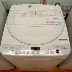 ☆ジモティ割あり☆ SHARP 洗濯機 22年製 7.0kg クリーニング済 YJ1107