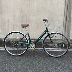 【お譲り先決定】27インチ6段変速自転車 整備済みグリーン