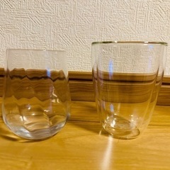【譲ります】ガラスのコップ　２つ