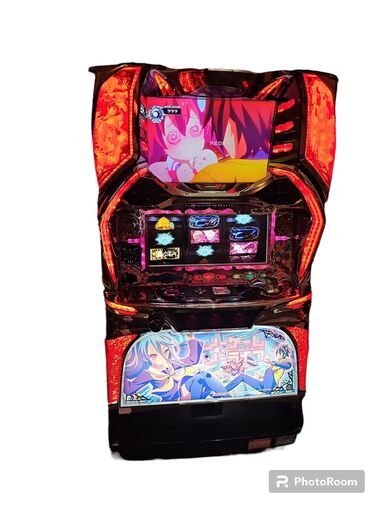 値下げ交渉承ります！【コイン不要機】パチスロ実機 ノーゲーム・ノーライフ　ドアキー、設定キー付属