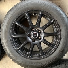 8〜9分山美品！MIDアルミホイール　スタッドレス　ブリジストンVRX2 225 60 R17 スバル レガシィアウトバック　XV フォレスターSJ系など