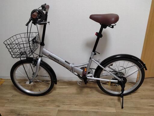 美品　２０インチ折り畳み自転車　６段切り替え