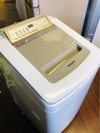 北九州市内配送無料　保証付き　NA-FD80H3-N 縦型洗濯乾燥機 シャンパン [洗濯8.0kg /乾燥4.5kg /ヒーター乾燥(水冷・除湿タイプ) /上開き]