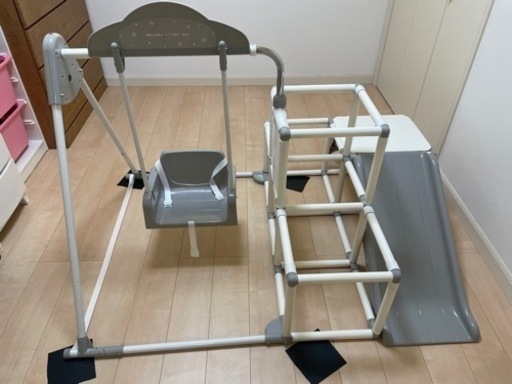 ヤトミ おりたたみわんぱく スライダージム グレージュ グレーホワイト