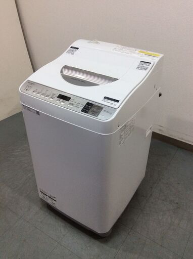 YJT7956【SHARP/シャープ 5.5㎏洗濯機】美品 2020年製 ES-TX5D-S 家電 洗濯 乾燥機能付 穴なし槽
