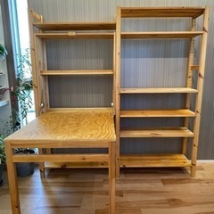 IKEAイーヴァル木製棚