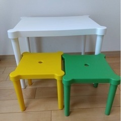IKEA UTTER ウッテル 子供用 テーブル ホワイト 