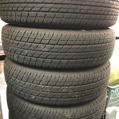 タイヤ、ホイール4本セットBS エコフォルム 14インチ4.5J+45 4H-100 155/65R14 バリ溝タイヤ付き