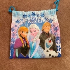 アナと雪の女王　巾着　20×20センチ  普段使いやプレゼント入れにも