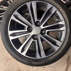  ダイハツタント純正アルミホイルとタイヤ４本（スリップゾーンから4ミリ位）