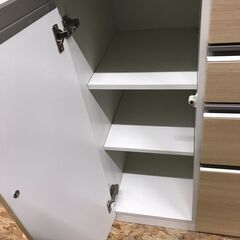 松田家具　レンジボード　キッチンボード　食器棚　1400㎜　大容量　ホワイト　クリーニング済み　ソフトクローズ　ロック付　おしゃれ　貝塚市　二色浜　南大阪　ジャングルジャングル貝塚店　