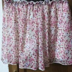 インナーパンツ付きスカート  花柄ピンク