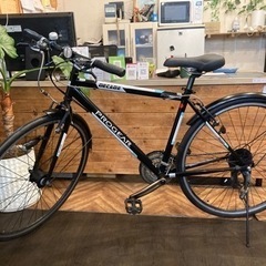 年末セール！防犯登録料無料！【PROGEAR前後タイヤ・チューブ新品！】LEDオートライト　泥除け付き　700×28cクロスバイク　ブラック