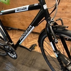 年末セール！防犯登録料無料！【PROGEAR前後タイヤ・チューブ新品！】LEDオートライト　泥除け付き　700×28cクロスバイク　ブラック