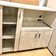 レンジ台　レンジボード　食器棚　幅90cm キッチンカウンター