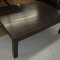 R340 無印良品 木彫長方形こたつ、こたつテーブル、幅105c...