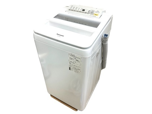 J 極美品 Panasonic 7kg全自動洗濯機 2018年製 NA-FA70H6-W エコなび 動確済