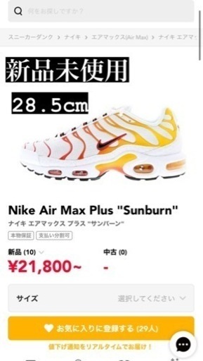 新品　破格　NIKE AIR MAX PLUS “SUNBURN” ナイキ エアマックス プラス “サンバーン” 28.5