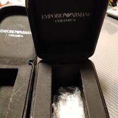 値下げです。箱あり、パーツも有りで腕周りバンド調整可能。最終値下げしました。アルマーニ