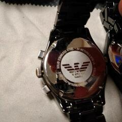 値下げです。箱あり、パーツも有りで腕周りバンド調整可能。最終値下げしました。アルマーニ