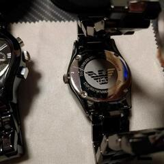 値下げです。箱あり、パーツも有りで腕周りバンド調整可能。最終値下げしました。アルマーニ