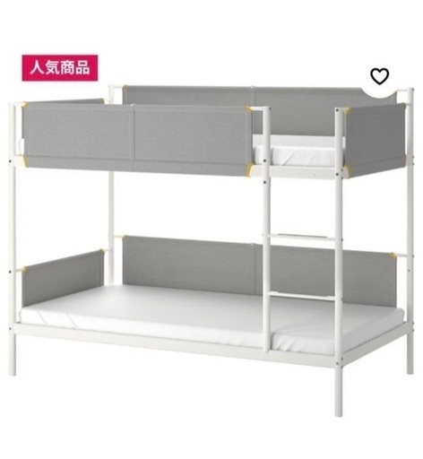 イケア2段ベッド！新品純正マットレスパッド3個月　IKEA