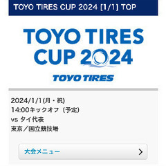 サッカー日本代表　1月1日