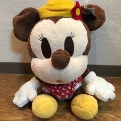 中古) ディズニー ベビーミニーちゃん 大きいぬいぐるみ