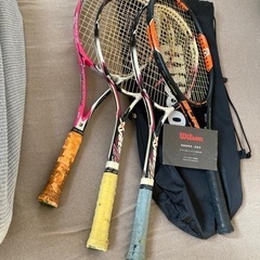 テニスラケット(軟式3本硬式1本)