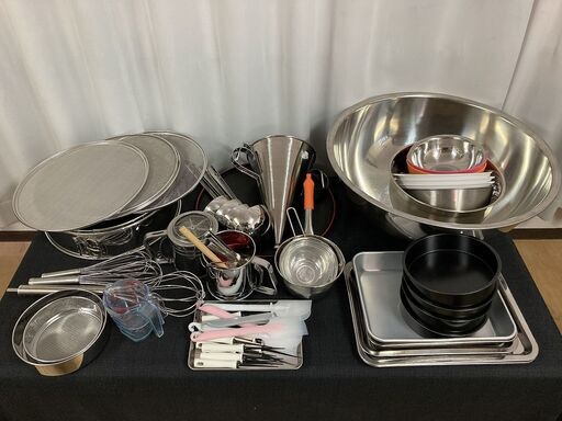 ■ioy1042■調理道具　大量まとめて■ボウル　お玉　トレー　篩　チャッキリ　泡立て器　厨房用品　業務用　製菓　キッチン用品■