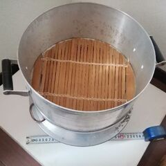 希少、餅つき用具一式、臼、杵、蒸し器、ツバ釜、ジャーと、直ぐに 
