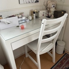 IKEA マルム(デスク)+ノルドヴィーケン(椅子)セット
