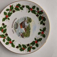 最終値下げ　クリスマスの飾り皿　英国製　ビンテージ