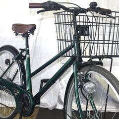 商談中「中古」シティサイクル/オートライト/外装6段変速/26インチ