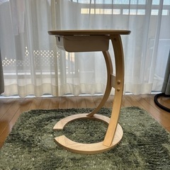 ロータス 木製 ナチュラルサイドテーブル