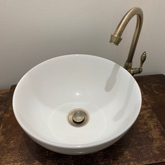 アンティークミシン台リメイク手洗いカウンター