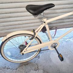 自転車　中古　良品計画　ミニベロ　オートライト　ステンレスカゴ　鍵付き　タイヤ20インチ