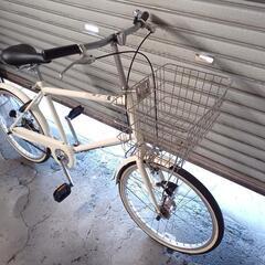 自転車　中古　良品計画　ミニベロ　オートライト　ステンレスカゴ　鍵付き　タイヤ20インチ