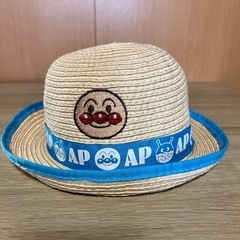 【お譲り先決定】アンパンマン　麦わら帽子(ブルー)