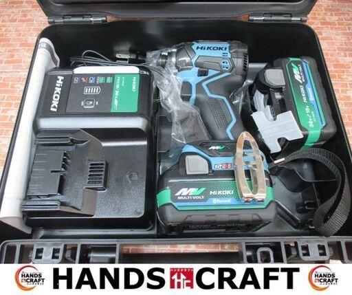 HIKOKI　WH36DC　インパクトドライバー　フルセット　未使用品　限定色セームブルー　バッテリ18-36V二個/充電器付き　【ハンズクラフト宜野湾店】