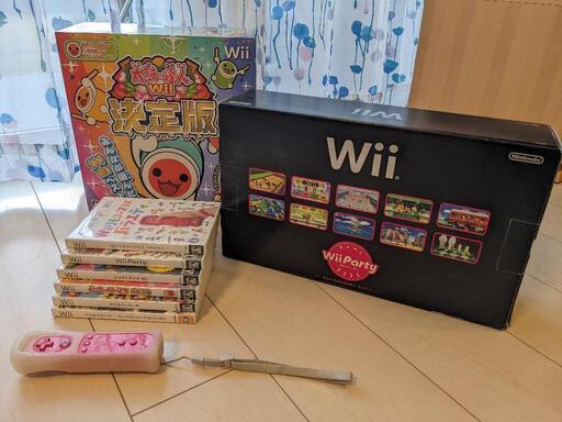 【受け渡し予定あり】wii本体一式　コントローラー　ソフト　太鼓の達人