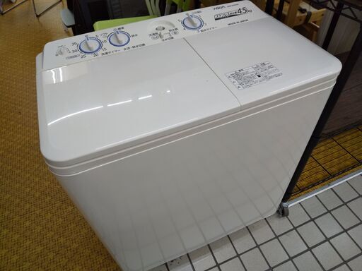 AQUA 二層式洗濯機 4.5K AQW-N450 2015 N23-1241 高く買取るゾウ八幡西店