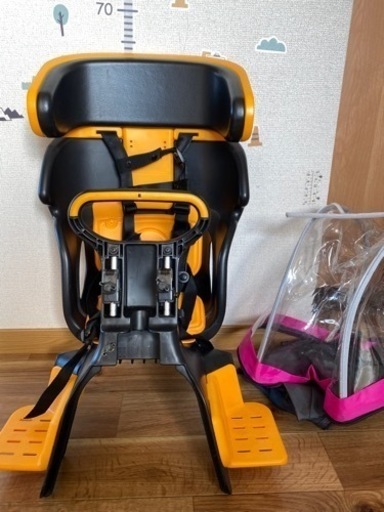 OGK FBC-011DX3  ブラック/オレンジ  自転車子供用前シート　カバーセット
